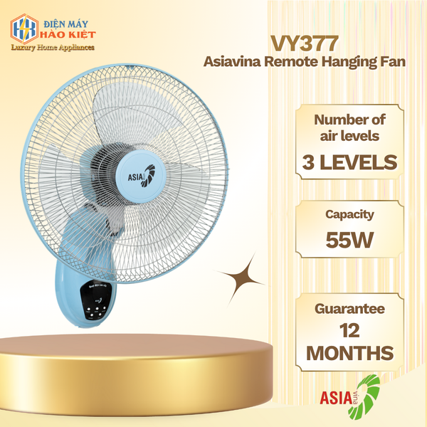 VY377 - Quạt Treo Remote Asiavina 55W