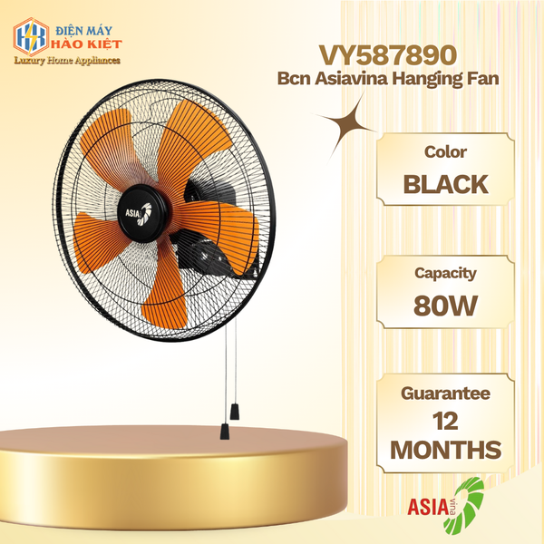 VY587890 - Quạt Treo Bcn Asiavina 80W Đen