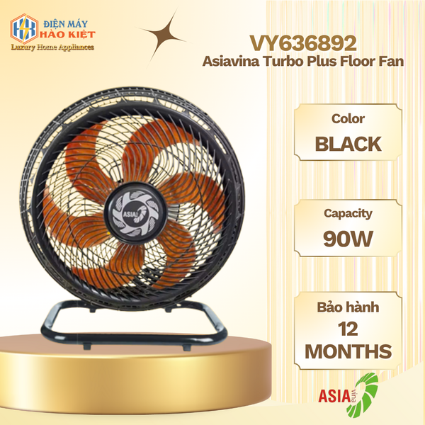VY636892 - Quạt Sàn Asiavina Turbo Plus Đen