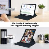  Bao da bàn phím Samsung Galaxy Tab S10 FE/S9/S9 FE ZAKI SlimFit Clear Rotate Keyboard 
