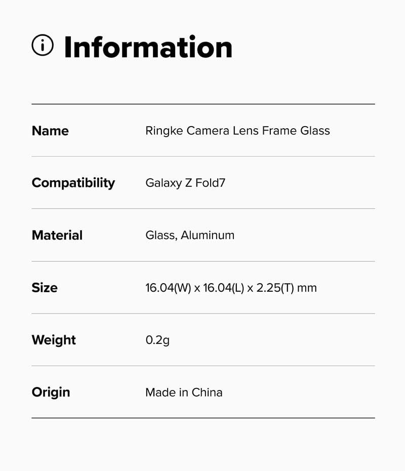  [Combo 2] Dán camera Samsung Galaxy Z Fold 7 RINGKE Lens Frame Glass 