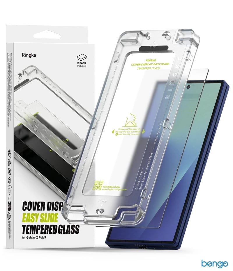  [Combo 2] Dán cường lực Samsung Galaxy Z Fold 7 RINGKE Cover Display Easy Slide Tempered Glass (Màn hình ngoài) 