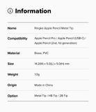  [Combo 3] Đầu bút thay thế Ringke Metal / HB / 2B Tip dành cho Apple Pencil 
