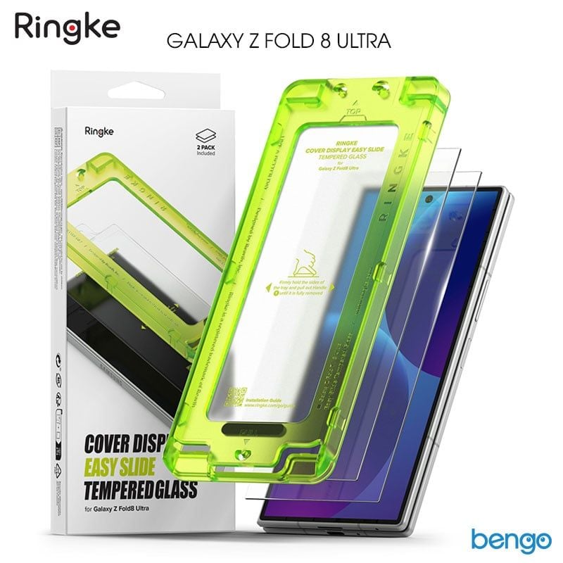  [Combo 2] Dán cường lực Samsung Galaxy Z Fold 8 Ultra RINGKE Cover Display Easy Slide Tempered Glass (Màn hình ngoài) 