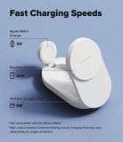  Đế sạc Ringke Stand Qi2 25W 3-in-1 Folding Magnetic Wireless Charger 