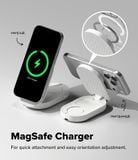  Đế sạc Ringke Stand Qi2 25W 3-in-1 Folding Magnetic Wireless Charger 