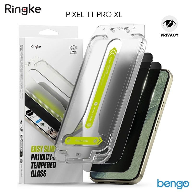  [Combo 2] Dán cường lực chống nhìn trộm Google Pixel 11 Pro XL RINGKE Easy Slide Privacy Tempered Glass 