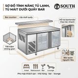  Tủ lạnh, tủ mát dưới quầy bar cho khách sạn, nhà hàng, bar và lounge 