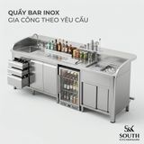  Quầy bar inox gia công theo yêu cầu cho khách sạn, nhà hàng, bar và lounge 