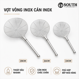  Vợt vòng inox cán inox 24–28cm 