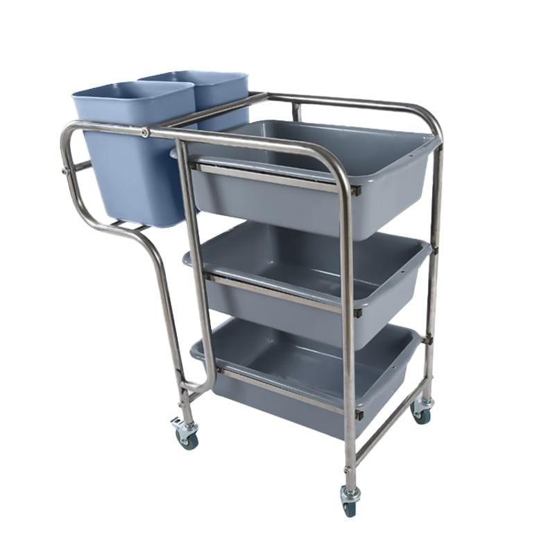  Xe dọn bàn nhà hàng 3 tầng khung inox cỡ nhỏ – HT08167 