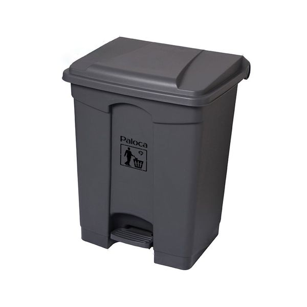 Thùng rác nhựa đạp chân 45L màu ghi HTN07331