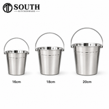  Xô đá inox 1 quai tròn 16–20cm 