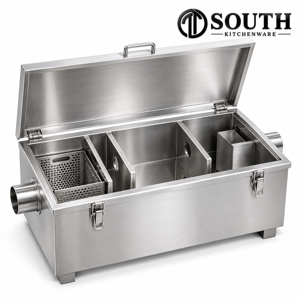 Bể tách mỡ công nghiệp South Kitchenware góc chéo