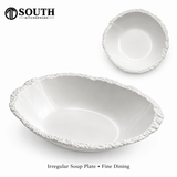  Đĩa soup tạo hình bất đối xứng 23cm Fine Dining 