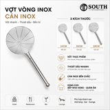  Vợt vòng inox cán inox 24–28cm 