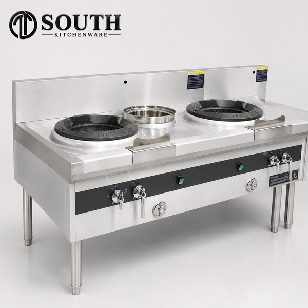 Bếp Á 3 họng công nghiệp inox 304 South Kitchenware