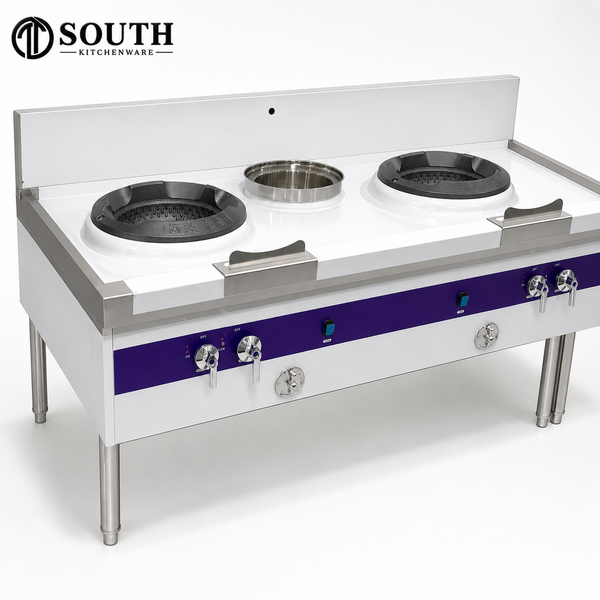 Bếp Á 3 họng công nghiệp inox 304 South Kitchenware