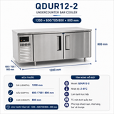  Tủ mát dưới quầy bar 1,2 m QDUR12-2 | South Kitchenware 