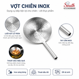  Vợt chiên inox cán dài cho bếp nhà hàng – 22 đến 30cm 