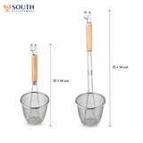  Vợt trụng hủ tiếu inox cán dài – miệng 14cm, dài 37cm/51cm 