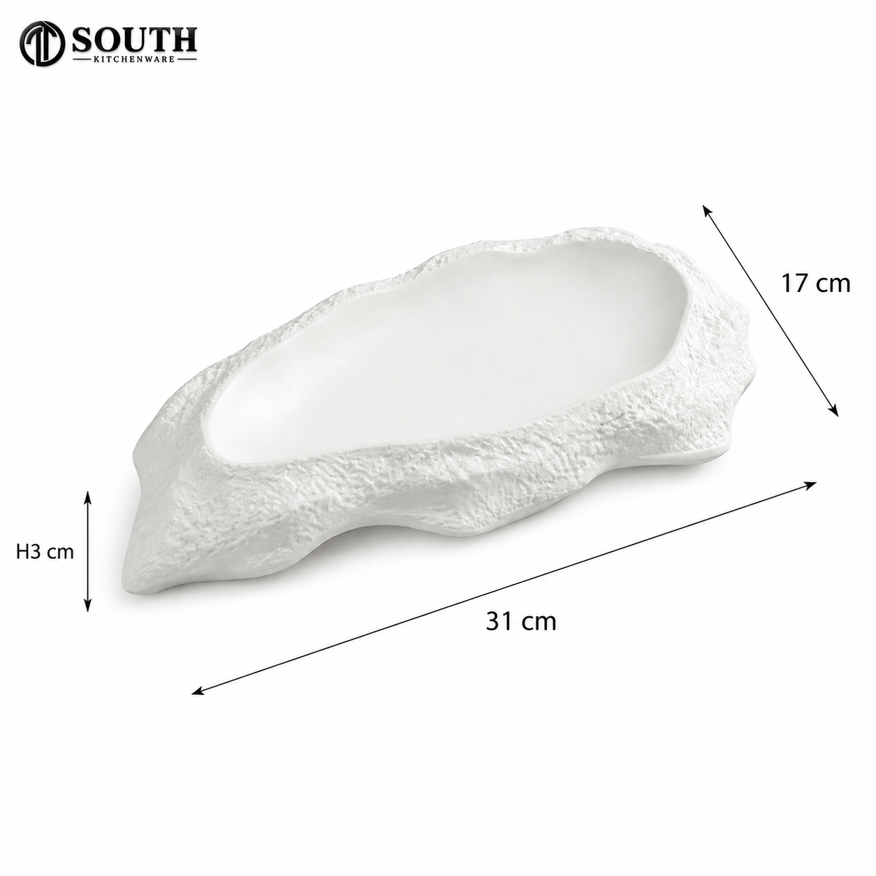  Đĩa sứ hình con hàu 31×17cm 