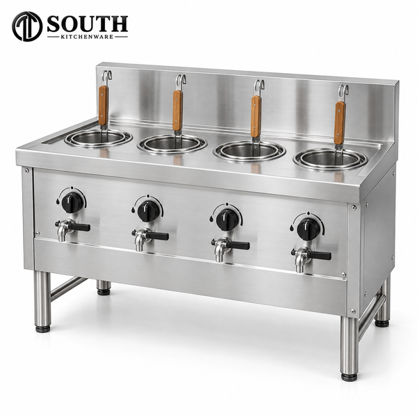 Bếp trụng mì 4 họng South Kitchenware góc chéo