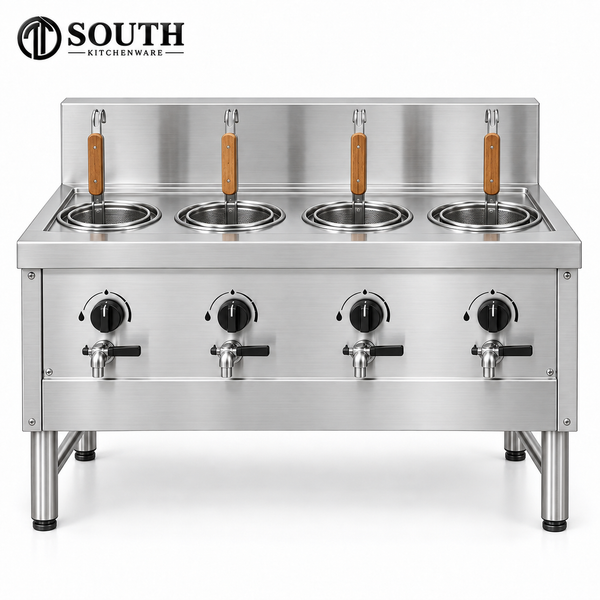Bếp trụng mì 4 họng South Kitchenware góc chéo