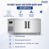  Tủ mát quạt gió dưới quầy bar 1,5 m ECUR15-2 cho khách sạn, nhà hàng, bar và lounge 