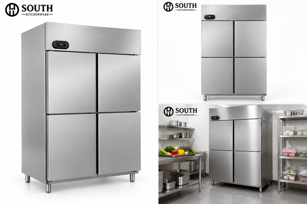 Tủ đông inox 4 cánh công nghiệp South Kitchenware