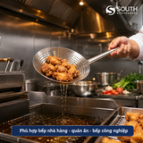  Vợt chiên inox cán dài cho bếp nhà hàng – 22 đến 30cm 