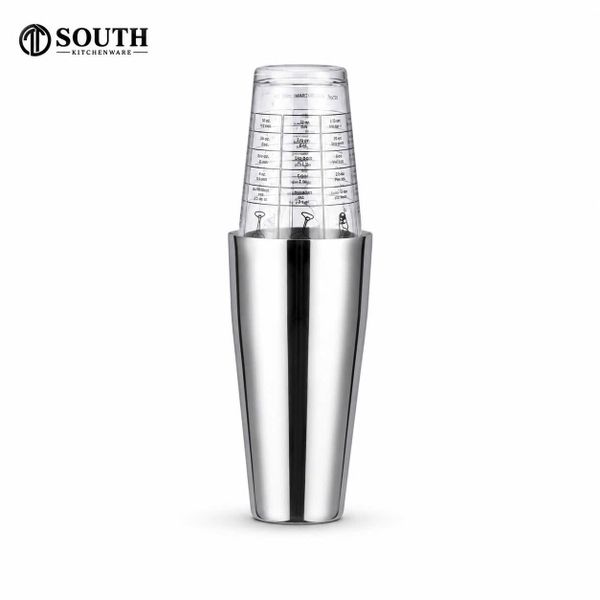  Bình lắc Boston inox kèm ly thủy tinh dùng pha chế 