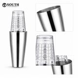  Bình lắc Boston inox kèm ly thủy tinh dùng pha chế 