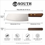  Dao Kiwi cán gỗ quy cách 30cm dùng cho bếp nhà hàng 