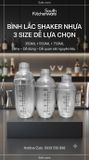  Bình lắc Shaker nhựa pha chế 350ml, 550ml, 750ml 