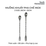  Muỗng khuấy pha chế inox 26cm và 32cm 