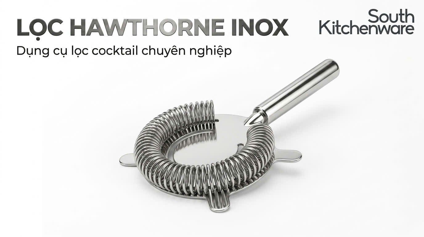  Lọc Hawthorne inox dùng lọc cocktail và đồ uống pha chế 