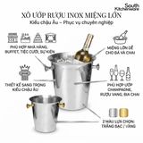  Xô ướp rượu inox miệng lớn kiểu chậu Âu – 2 màu 