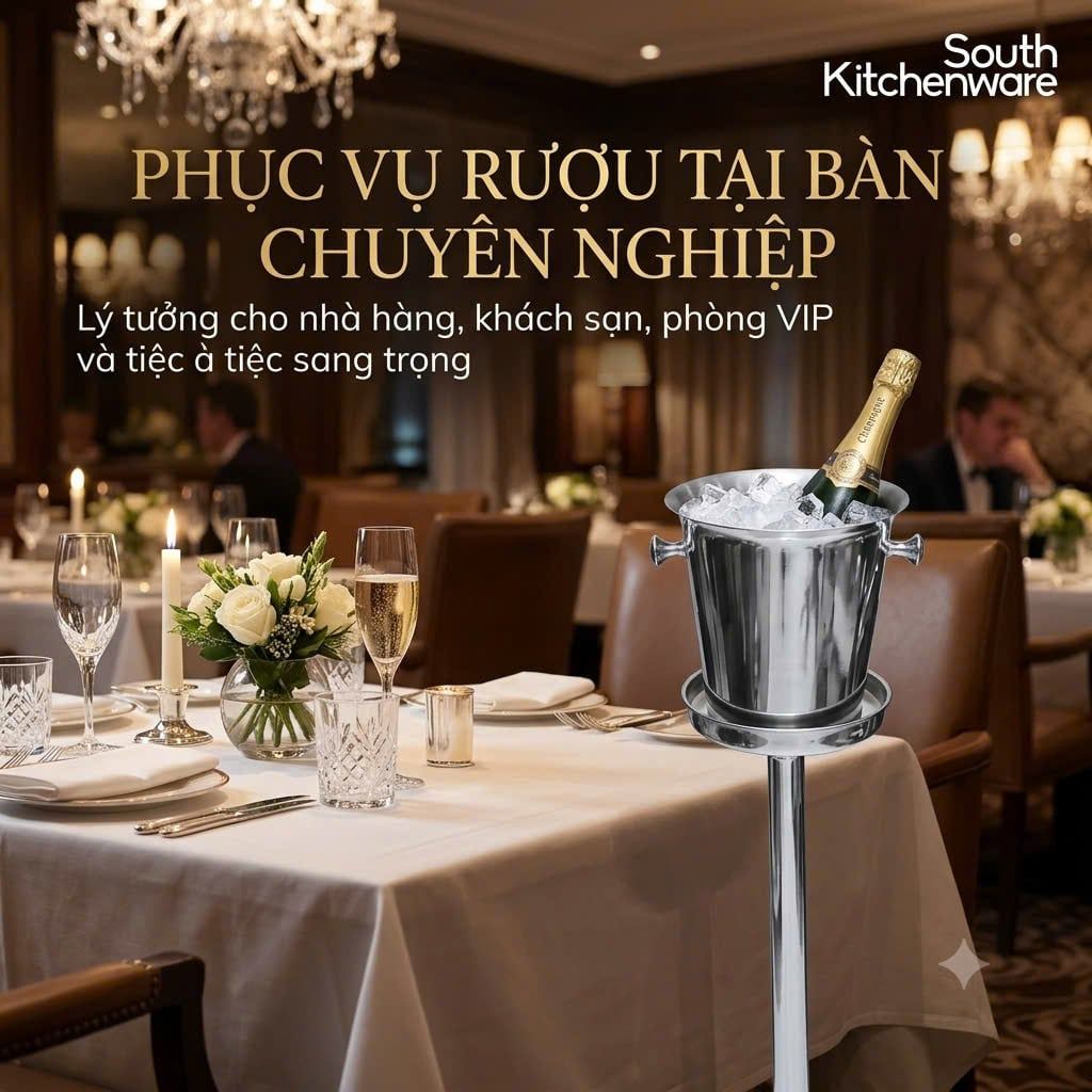  Chân đế xô ướp rượu inox dùng cho nhà hàng South Kitchenware 