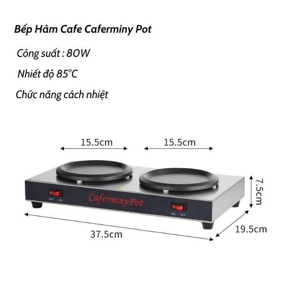 Bếp đôi hâm cà phê CalermanyPot dùng cho buffet