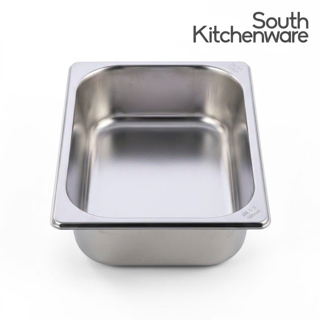  Khay inox GN 1/3 đựng topping, thực phẩm – Nhiều độ sâu 20–200 mm 