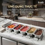  Khay inox GN 1/6 đựng topping, thực phẩm – Cao 65–200 mm 