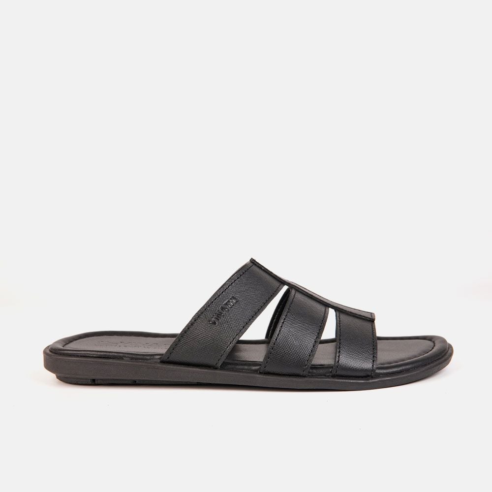 Dép nam da bò quai ngang đế cao su VINA THI - C71.TD019 (Size 45)