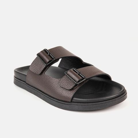 Dép nam da bò quai ngang gắn khoá VINA THI - C71.TD010