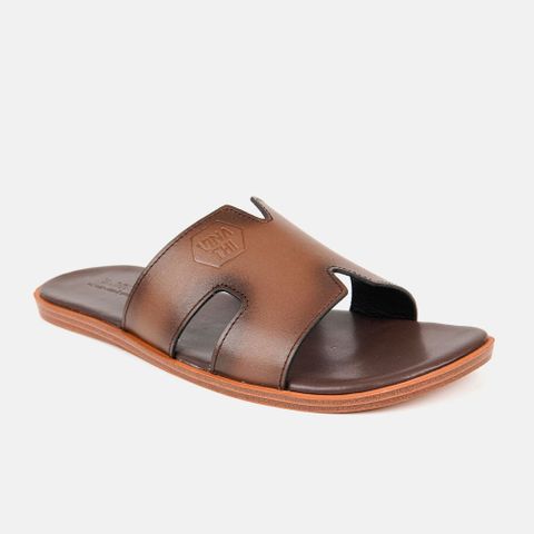 Dép nam da bò đế cao su VINA THI - C71.TD021