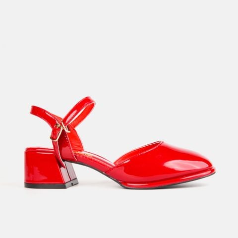 Giày cao gót nữ 4cm đế trụ mũi tròn, gót hở sành điệu C54.EG042 - Size 40