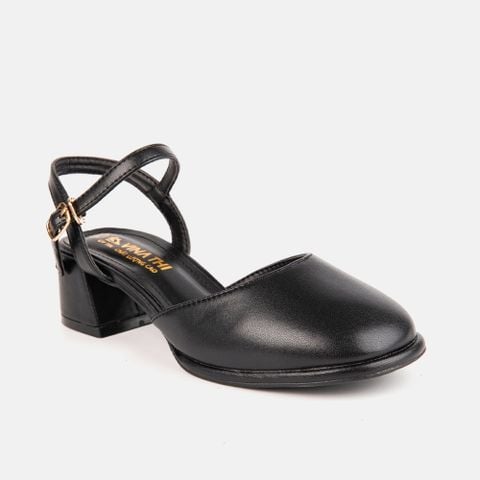 Giày cao gót nữ 4cm đế trụ mũi tròn, gót hở sành điệu C54.EG042 - Size 40