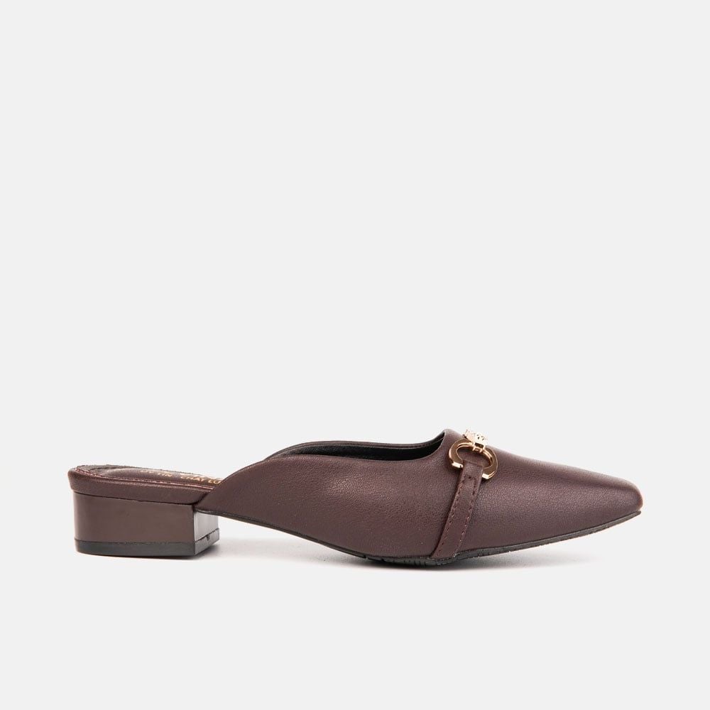 Sapo nữ mũi vuông cao 2cm đính khoá đá kim tuyến C54.EG045