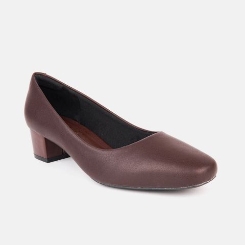 Giày cao gót nữ 3cm đế cao su, mũi tròn VINA THI - C54.EG046