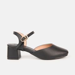 Giày nữ đế trụ gót 5cm mũi tròn hở hậu VINA THI - C57.EG010